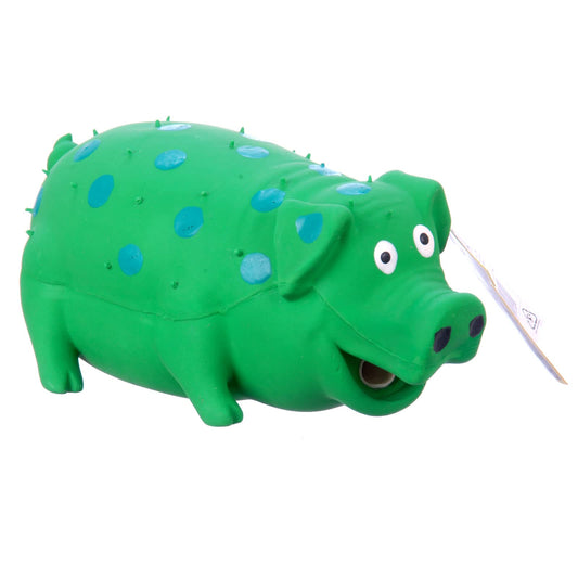 Latex Polka Dot Globlet Pig Dog Toy, Assorted Colors