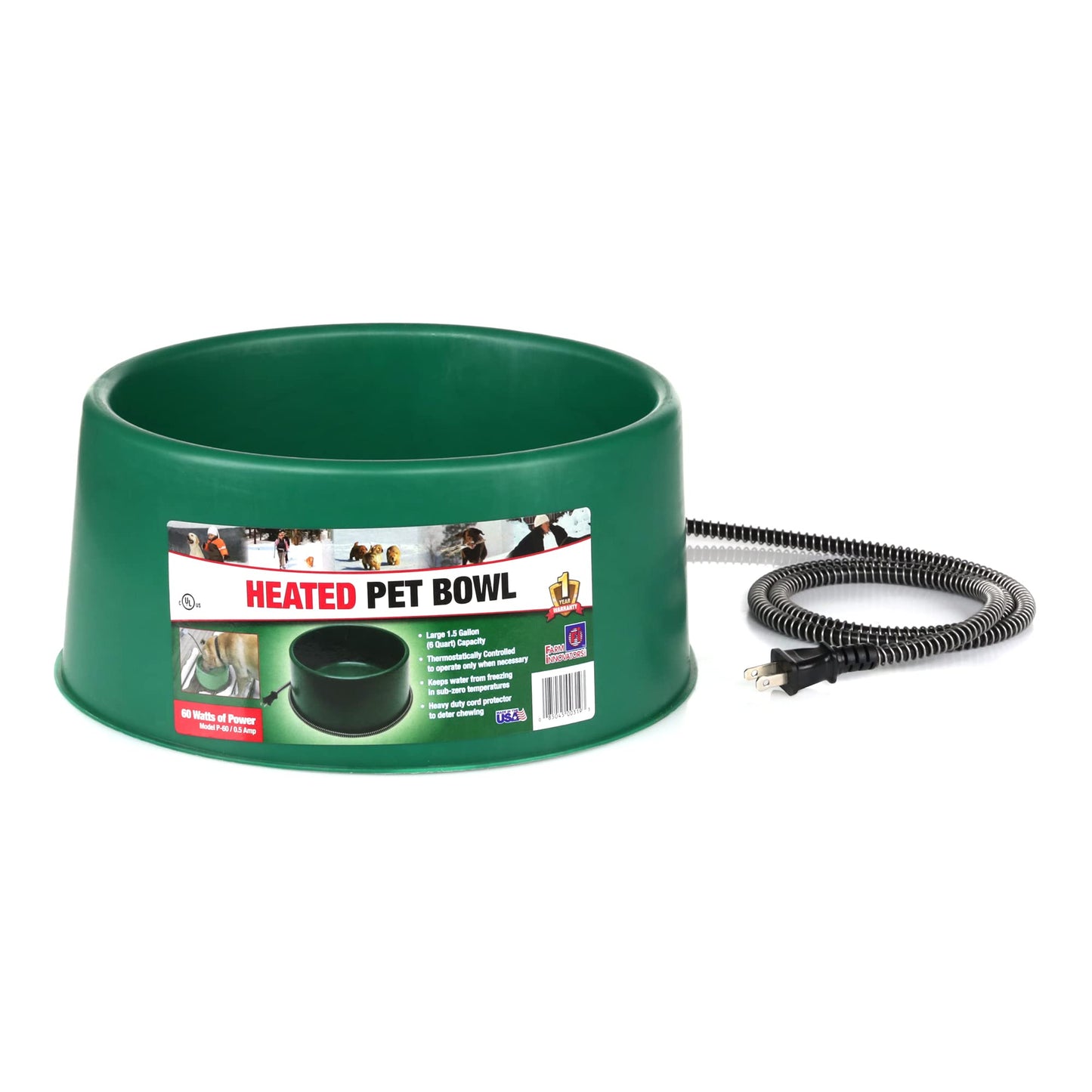 Farm Innovators Electric Powered Heated Pet Water Bowl