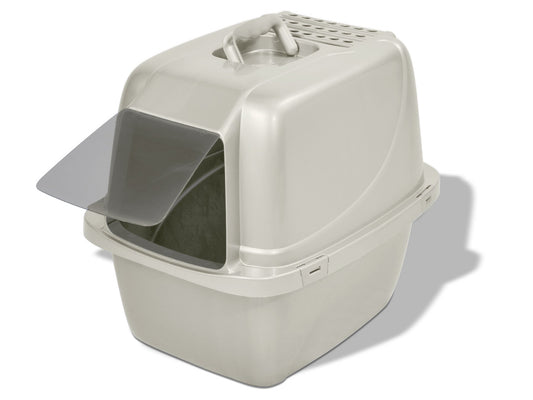 Caja de arena para gatos grande y cerrada con control de olores de Van Ness Pets