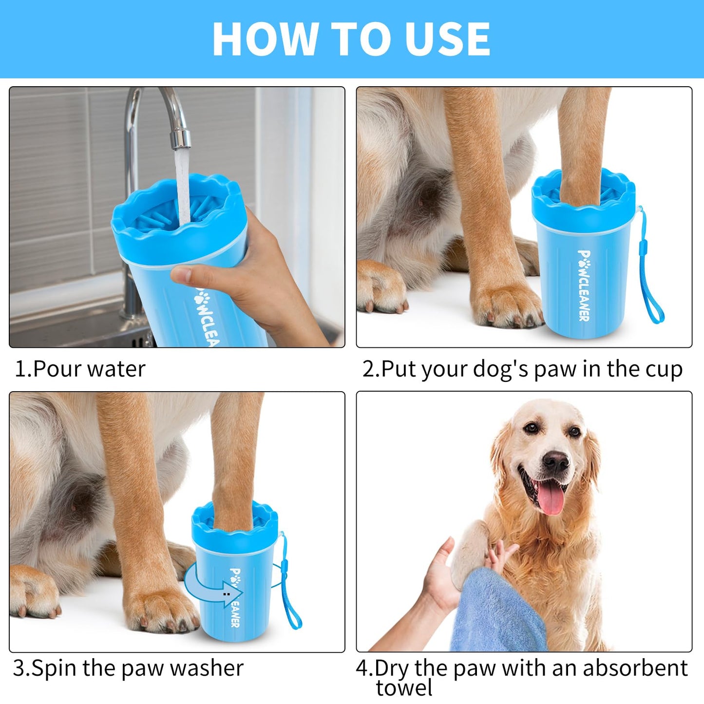 Dog Paw Cleaner, Washer, Buddy Muddy Pet Foot Cleaner