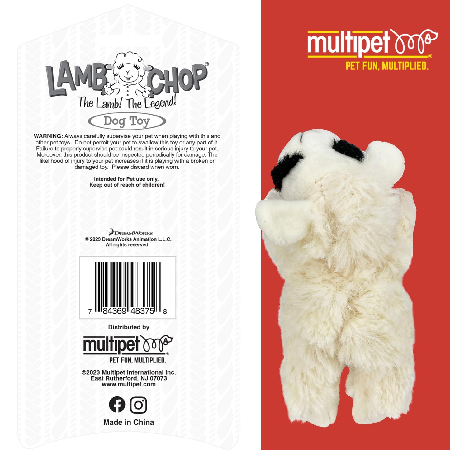 Peluche chillón Lambchop de Multipet