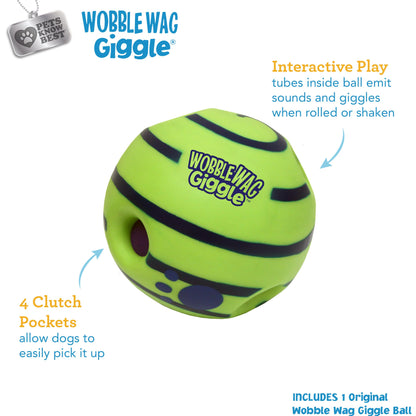 Wobble Wag Giggle Ball, Interactive Dog Toy