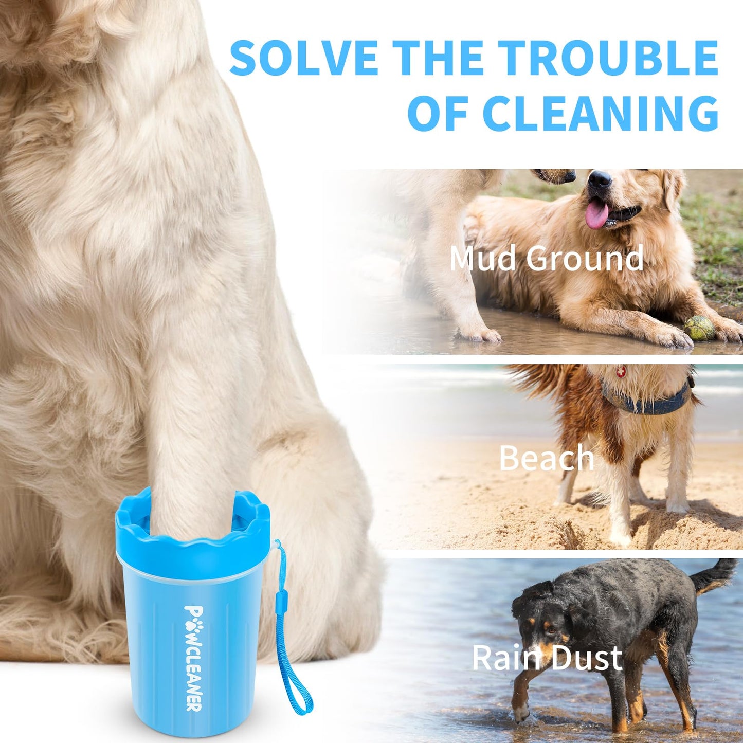 Dog Paw Cleaner, Washer, Buddy Muddy Pet Foot Cleaner