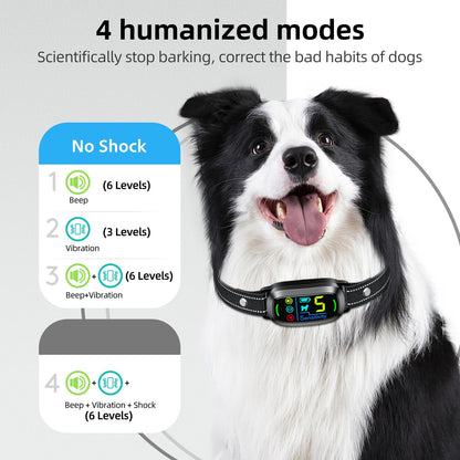 FAFAFROG Dog Bark Collar, Rechargeable Smart Collar