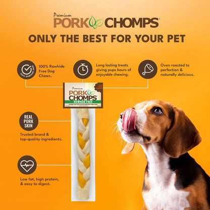 Pork Chomps Roasted Pork Skin Dog Chew