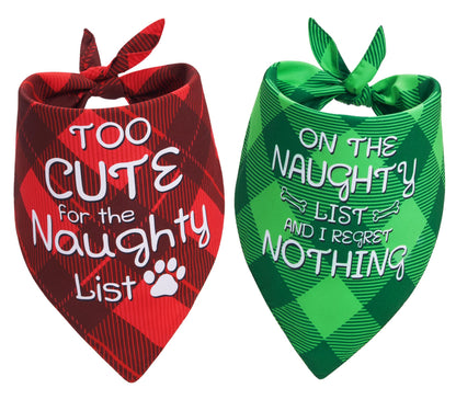 Earus Christmas Dog Bandanas Funny