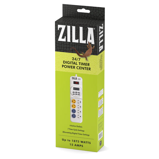 Zilla Reptile Pet Habitat Lighting & Terrarium Heat Power Center Timer, Digital