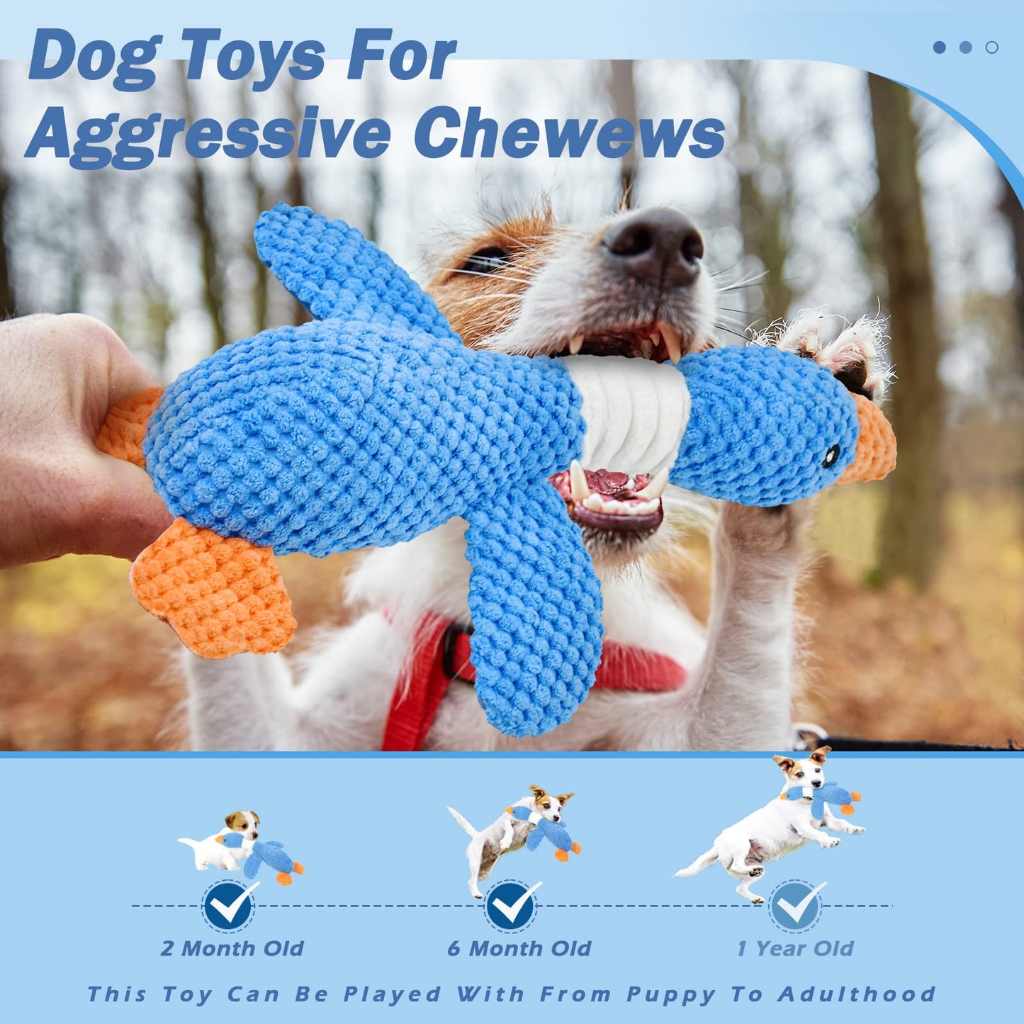 Vitscan Upgraded Goose Indestructible Dog Toys for Aggressive Chewers