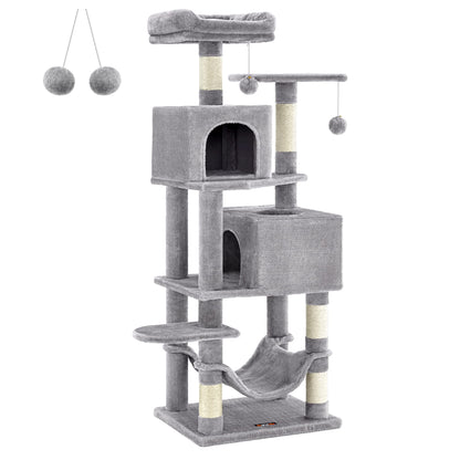 Feandrea Cat Tree, 61-Inch Cat Tower for Indoor Cats