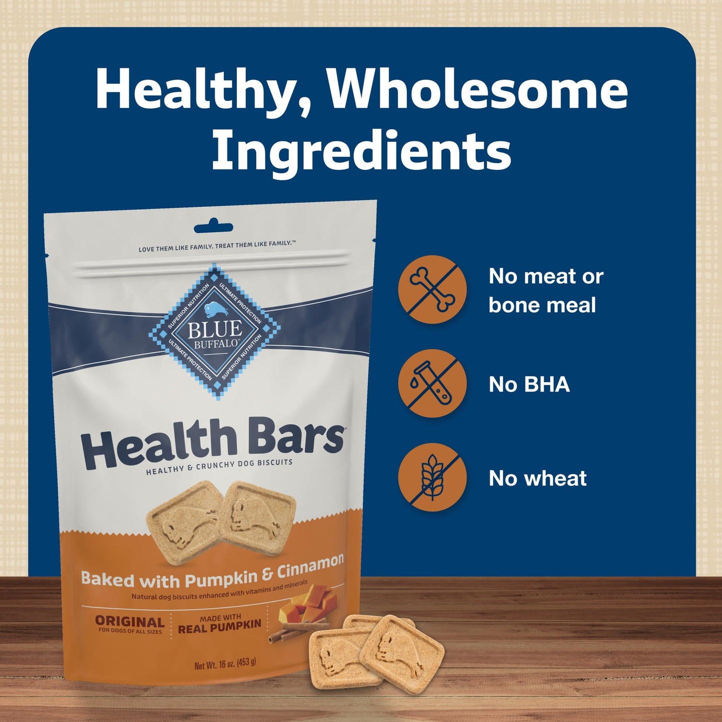 Blue Buffalo Health Bars Crunchy Dog Biscuits