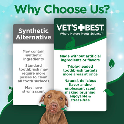 Vet's Best Dog Toothbrush & Enzymatic Toothpaste Kit