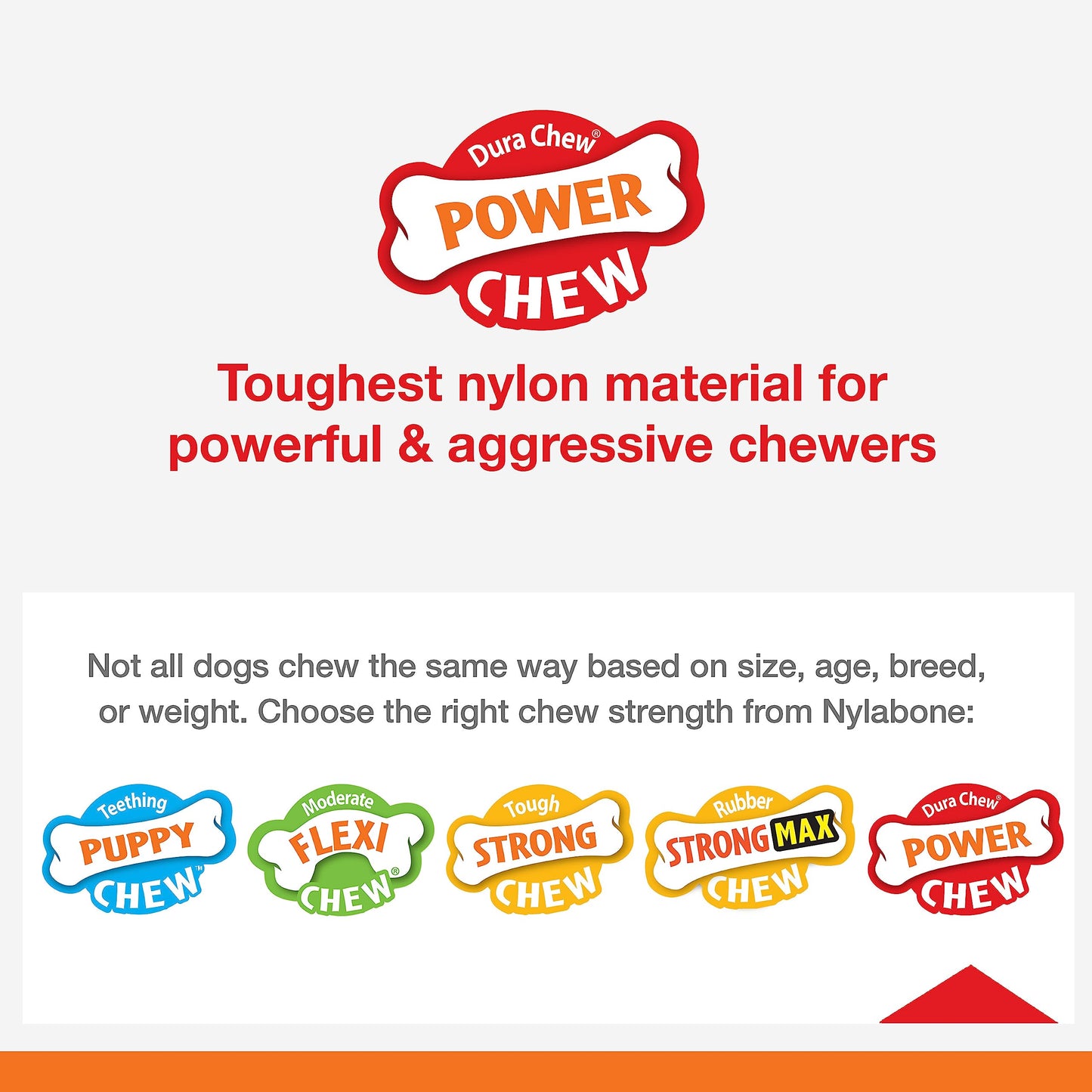 Juguete masticable con forma de anillo para perros Nylabone Power Chew con textura