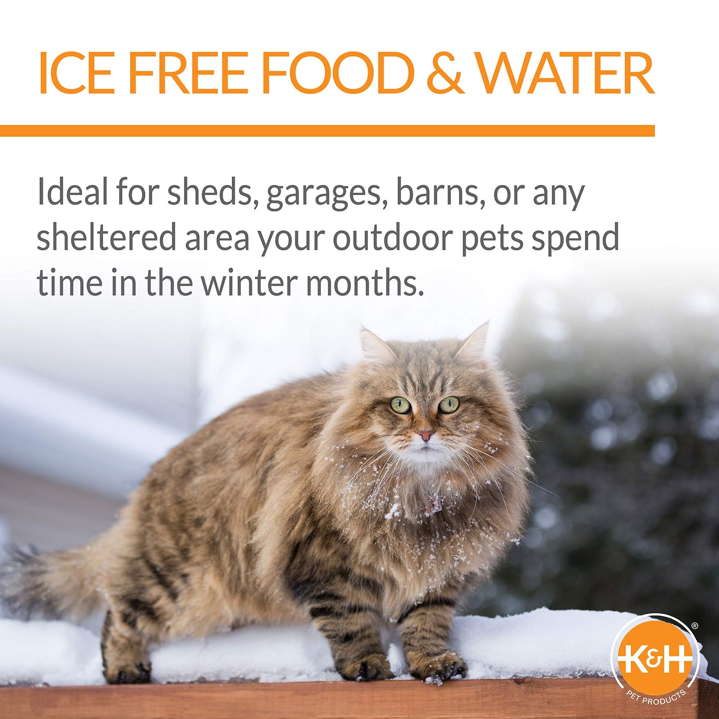 K&H Pet Products Heated Thermo-Kitty Café Outdoor Heated Cat Bowls