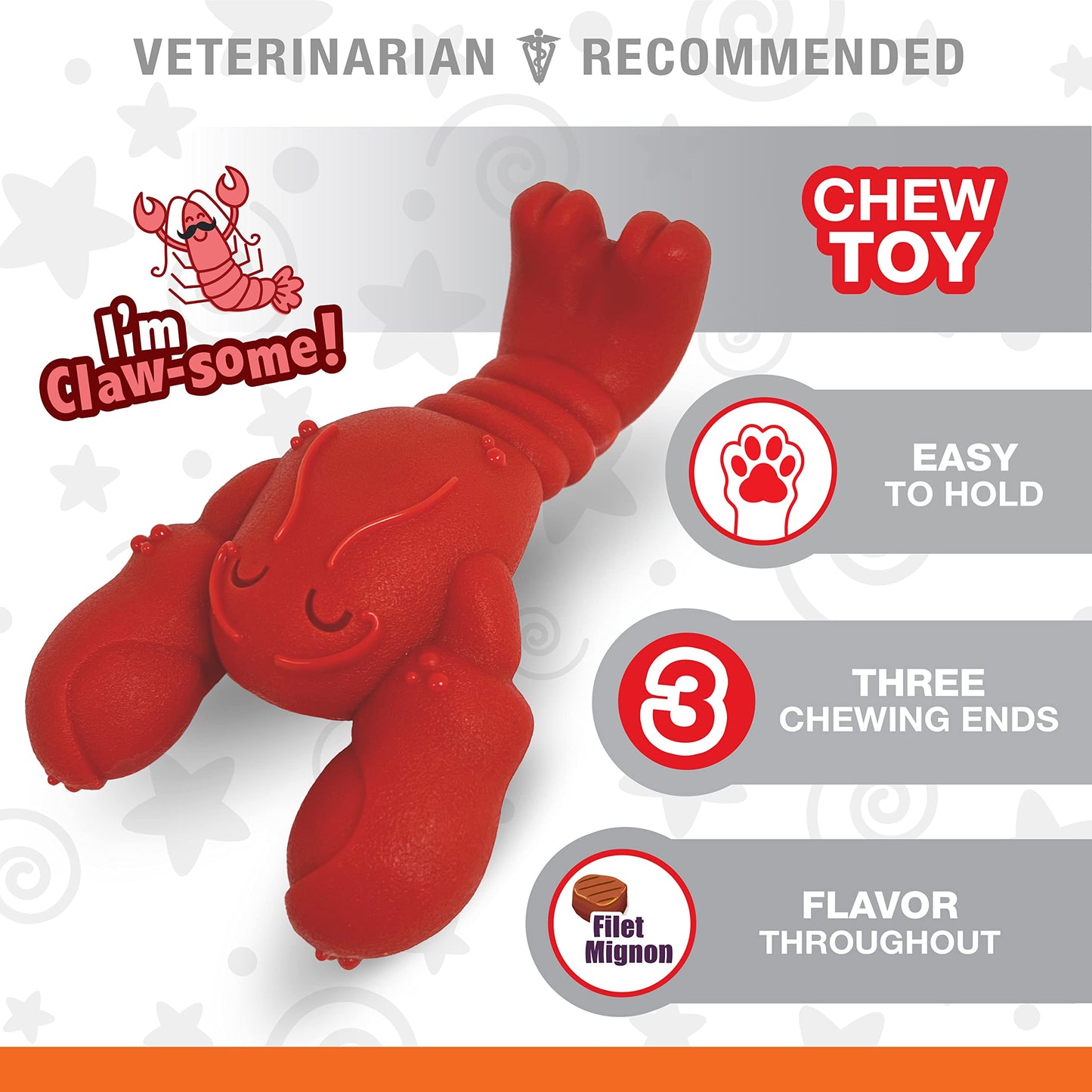 Juguete masticable para perros Nylabone Power Chew Lobster