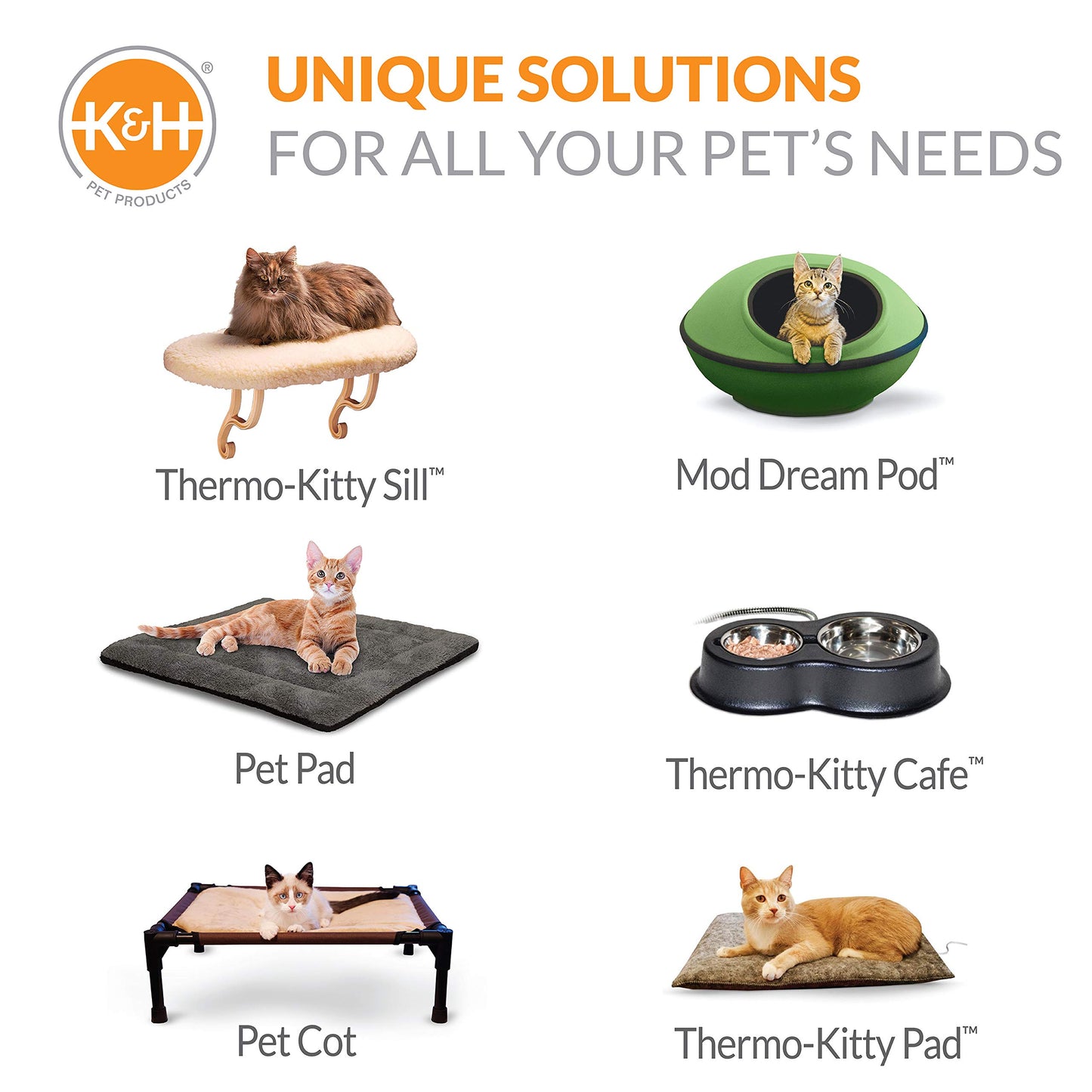 K&H Pet Products Heated Thermo-Kitty Café Outdoor Heated Cat Bowls