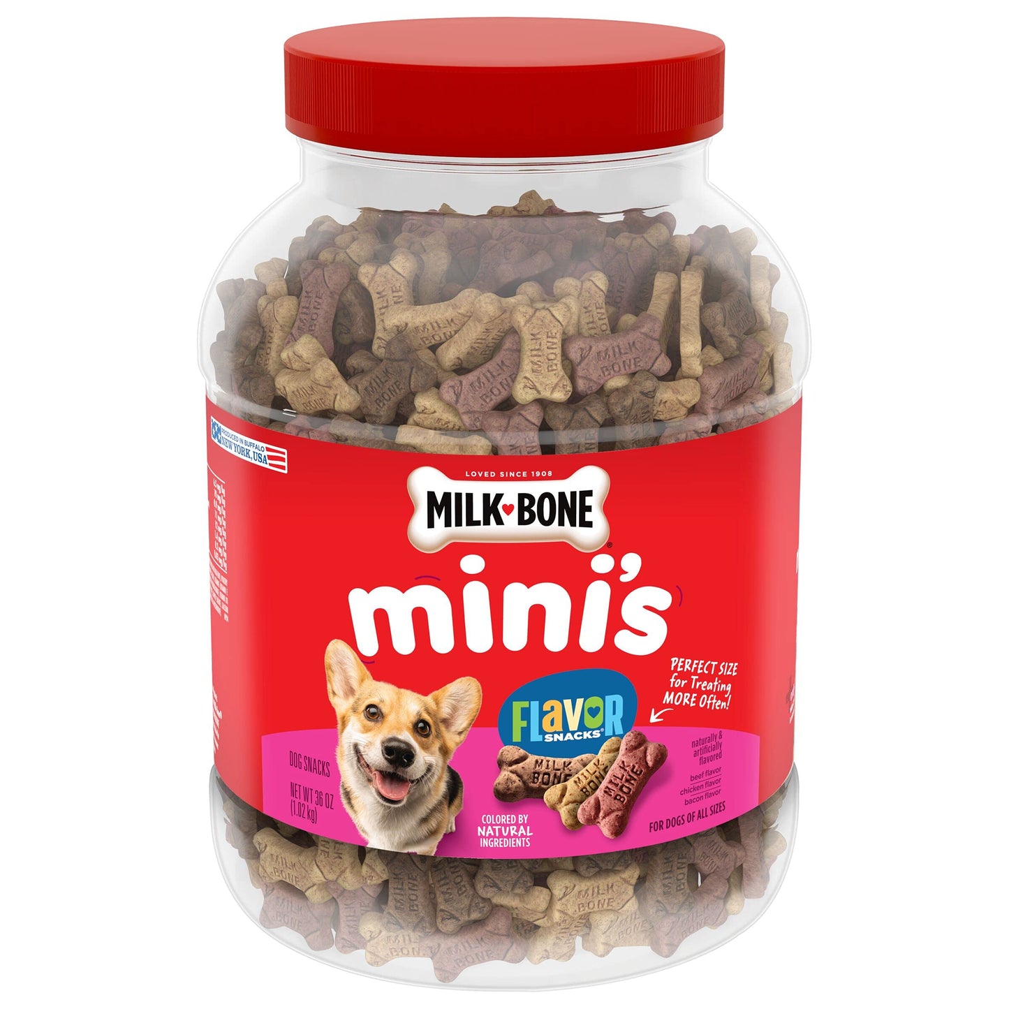 Mini galletas para perros con sabor a hueso de leche