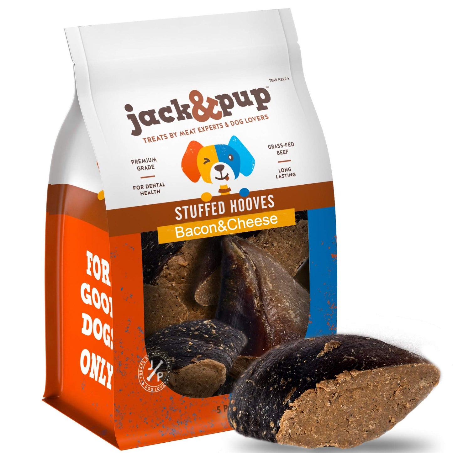 Jack&Pup Filled Cow Hooves for Dogs