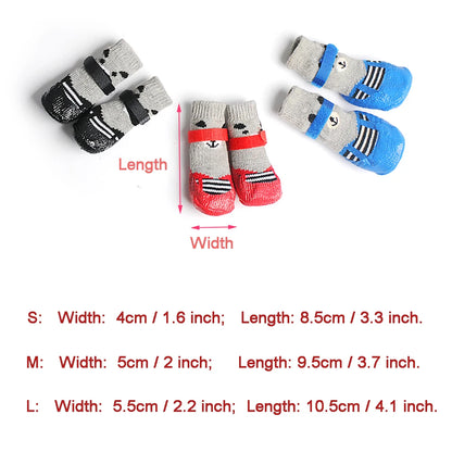 Winter Warm Dog Socks Anti-Slip Rain Snow Boots