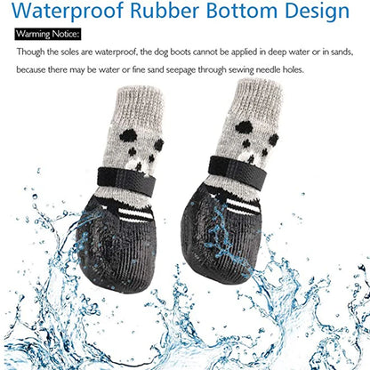 Winter Warm Dog Socks Anti-Slip Rain Snow Boots