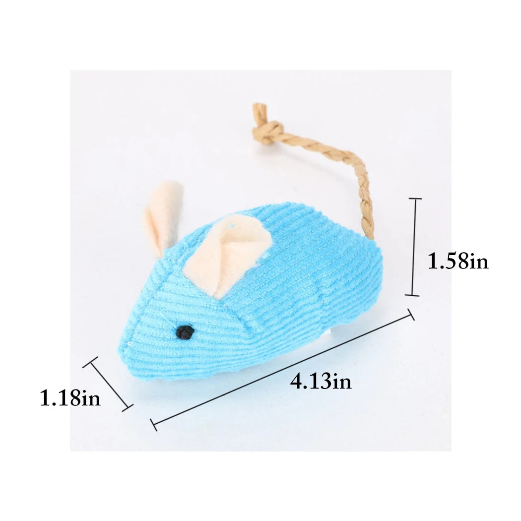 3Pc Cat Mice Toys Interactive Bite-Resistant