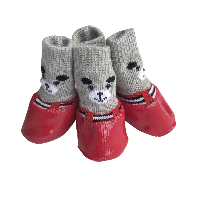 Winter Warm Dog Socks Anti-Slip Rain Snow Boots