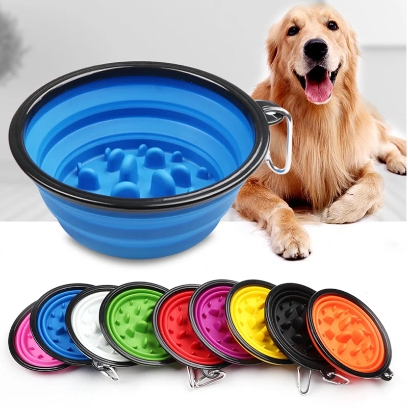 1L Travel Small Big Dog Slow Food Bowl for Dogs