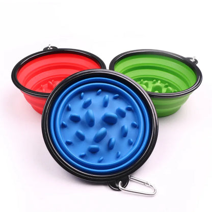 1L Travel Small Big Dog Slow Food Bowl for Dogs