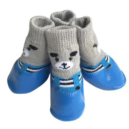 Winter Warm Dog Socks Anti-Slip Rain Snow Boots