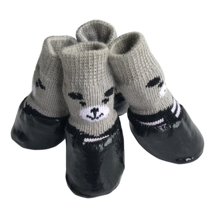 Winter Warm Dog Socks Anti-Slip Rain Snow Boots