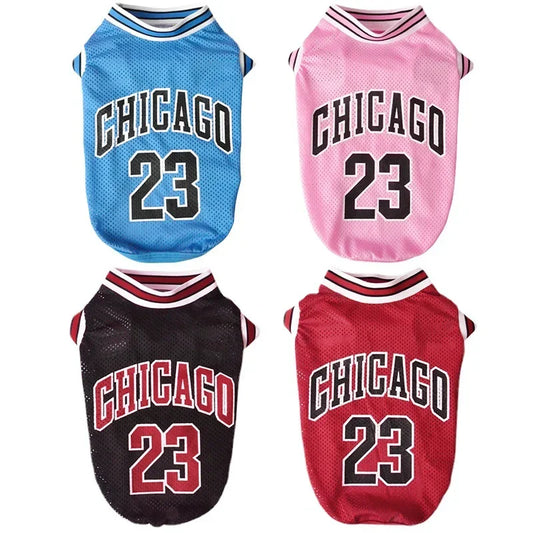 Mesh Breathable Dog Jersey Basketball Clothing