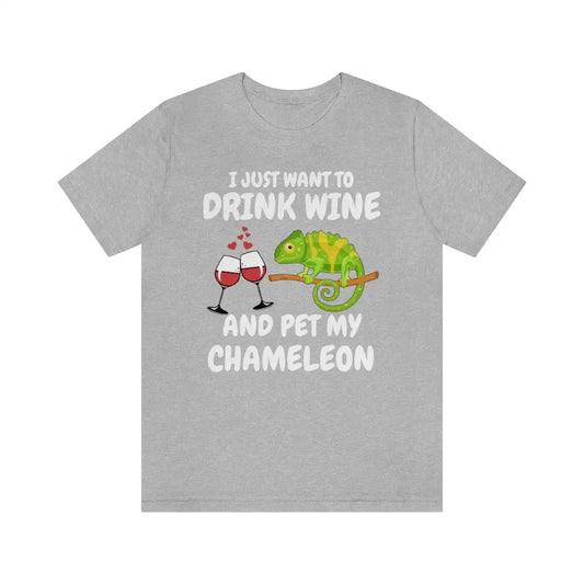 I Just Want To Drink Wine And Pet My Chameleon T Shirt