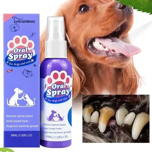 Pet Teeth Cleaning Spray Oral Care Remove Tooth Stains