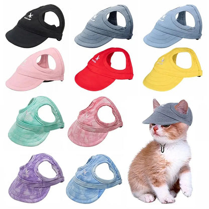 Gorra de béisbol para mascotas ajustable para exteriores para gatos y perros