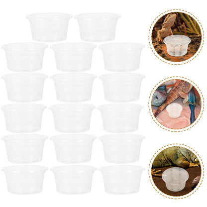 20 Pcs Food Cups Mealworm Feeder