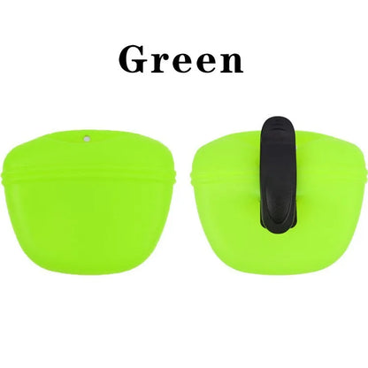 Silicone Dog Treat Bag Pet Portable Dog Training Waist Bag