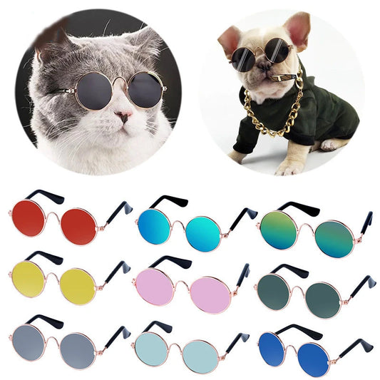 Preciosas gafas de sol vintage redondas con forma de gato