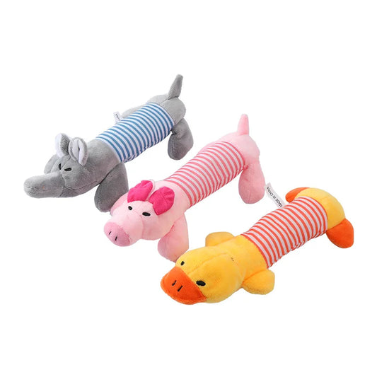 Cute Pet Dog Cat Plush Squeak Sound Toys