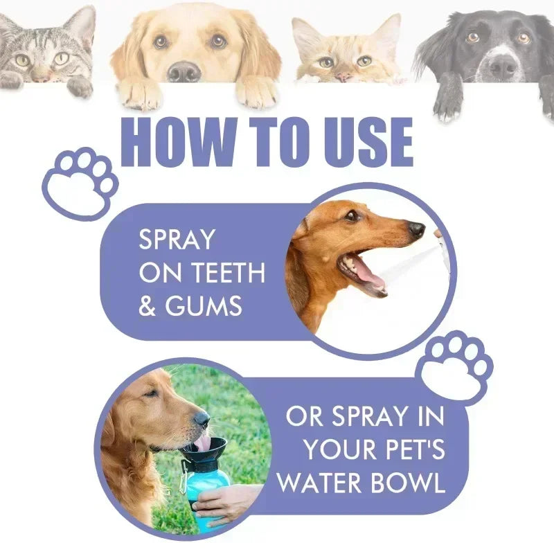 Pet Teeth Cleaning Spray Oral Care Remove Tooth Stains