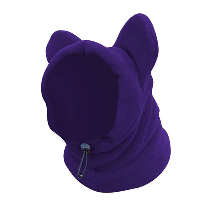 Winter Pet Hat Fleece Adjustable Warm Hat Ears Hoodie