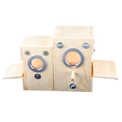 Wood Bird House Nest Birds Breeding Box