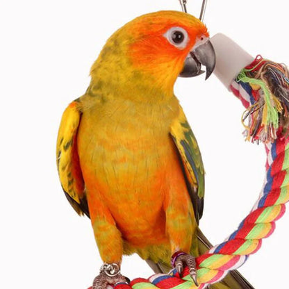 Parrot Toy Wicker Rope Hanging Braided Budgie Chew