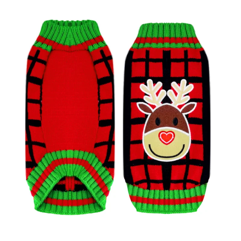 Dog Sweater Christmas Winter Clothes Xmas Outfit