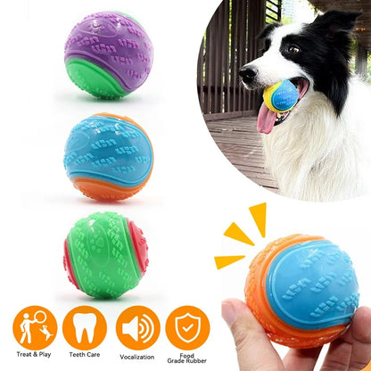 Pelota interactiva con sonido para perros