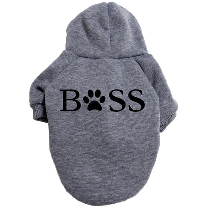 Dog Clothes Sweater Hoodie Boss