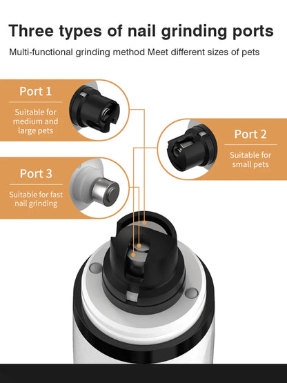 Pet Grinder LED Nail Clippers USB Rechargeable