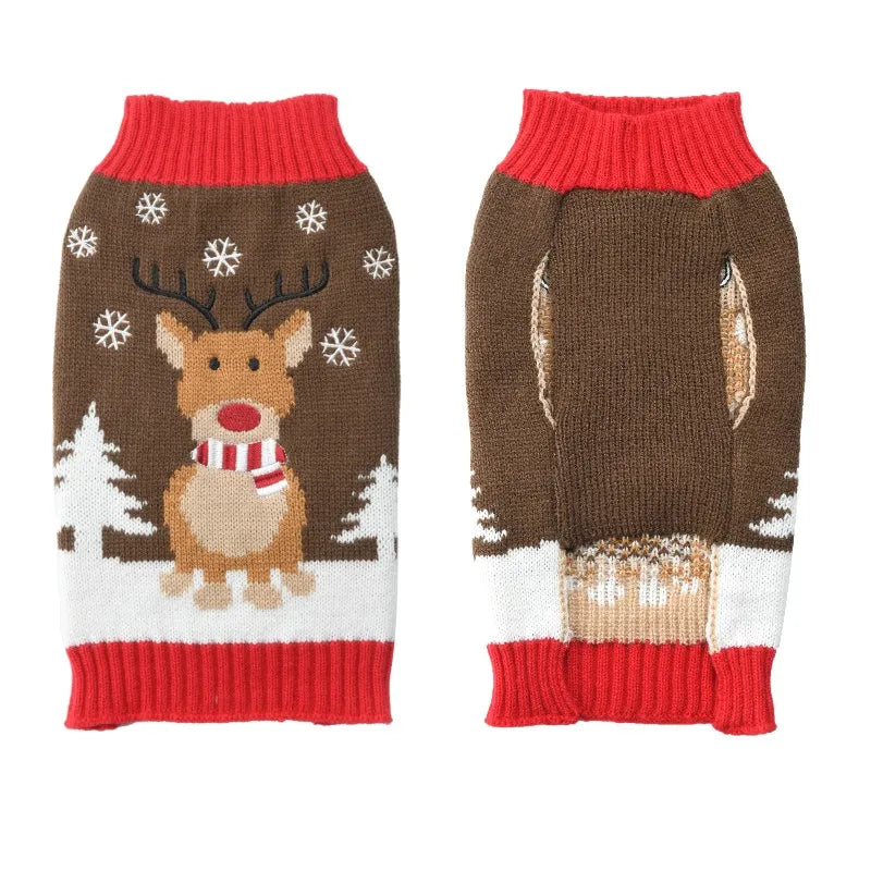 Dog Sweater Christmas Winter Clothes Xmas Outfit