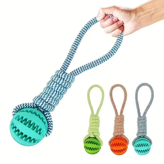 Pet Dog Toys Balls Interactive Treat Rope Rubber