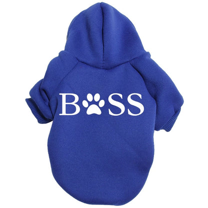 Dog Clothes Sweater Hoodie Boss