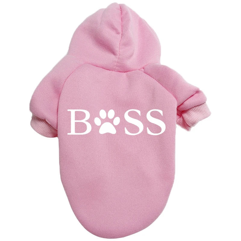 Dog Clothes Sweater Hoodie Boss