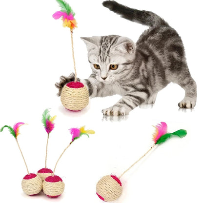 Pet Cat Toys Stick Feather Rod Mouse Toy Collection